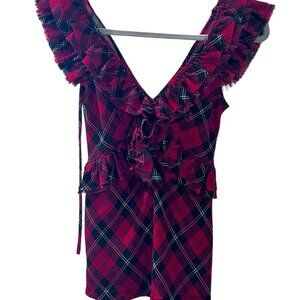 LAUREN RALPH LAUREN plaid top ($75 RETAIL)